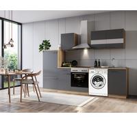 Cocina Pequeña para Base Lavadora Roble Gris Merle 280CM respekta