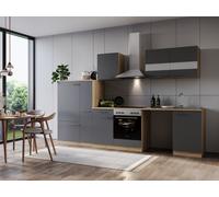 Cocina Pequeña para Base Lavadora Roble Gris Merle 310CM respekta