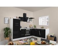 Cocina Pequeña Winkelküche Blanco Negro Amanda 260 X 200CM respekta Premium