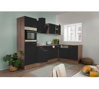 Respekta Oliver Cocina esquinera Oliver (An x Pr: 280 x 172 cm, Negro, Con electrodomésticos)