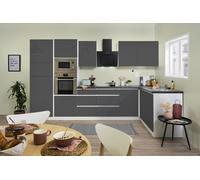 Cocina Pequeña Winkelküche sin Tiradores Blanco Gris Lorena 345 X 172CM