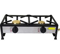Cocina Portátil a Gas OREWORK 2 Fuegos - Hornillo para Emergencias y Apagones - 60x30 cm - Uso Doméstico o Profesional - Quemadores 100/80 mm - Compacta y Resistente