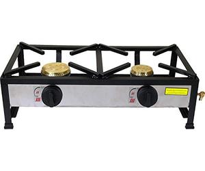 Cocina Portátil a Gas OREWORK 2 Fuegos - Hornillo para Emergencias y Apagones - 60x30 cm - Uso Doméstico o Profesional - Quemadores 100/80 mm - Compacta y Resistente