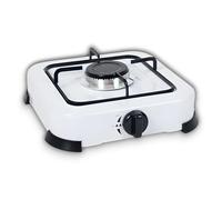 Cocina Portátil de Gas Butano 1 Fuego, Acero, Metálico, 28x7x28 cm, Compacta y Lista para Cocinar