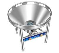 Cocina Portatil Gas Butano, de Un Solo Quemador, con Quemador Vortex Profesional, de Acero Inoxidable, para Acampar, Eventos Al Aire Libre, Hervir Mariscos y Elaborar Cerveza Casera(70cm/27.5in)