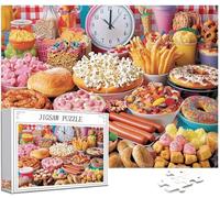 Cocina Puzzle 1000 Piezas Adultos, Puzzle Postre Patrón Diseño, Jigsaw Adultos, 5D DIY Artesanía Familia Actividades con Embalaje de Caja de Regalo, Home Room Wall Decor, Regalo Mujer, 75x50cm,Model52