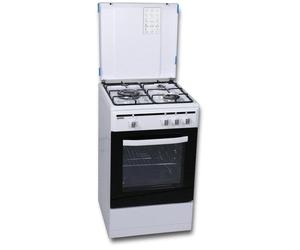 Cocina Rommer VCH-350 FG BUT 3 zonas gas butano horno 50L blanca
