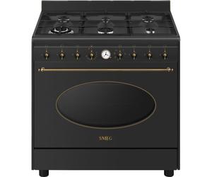 Cocina Smeg Coloniale CO96GMA9 Antracita 6 zonas gas Horno 115L Vapor Clean Estilo Retro
