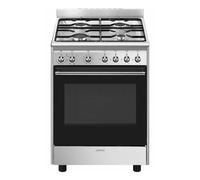 Smeg CX60GMX - Cocina con Placa de Gas Estética Clásica 90 x 60 x 60 Cm Clase A Acero Inoxidable