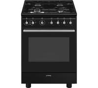 Smeg CX61GMBL - Cocina con Placa de Gas Natural y Horno Termoventilado 60x60Cm Clase A