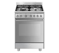 Cocina Smeg SX61GM 4 zonas gas 70L Horno Acero inoxidable Eficiencia A Vapour Clean
