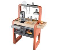 Cocina Smoby Color azafrán con Horno, Placa de Cocina, Fregadero y 24 Accesorios. Fabricada en Francia.