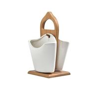 Cocina Soporte de cerámica for utensilios, cucharas, palillos, tenedores, con base for decoración del hogar Organizer