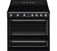 Cocina todo horno SMEG TR90IBL2 5 fuegos Inducción 90cm Negro