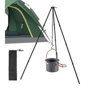 Cocina trípode para Camping - Soporte de trípode para Acampar, para Utensilios de Cocina,Trípode Plegable para Campamento, Soporte para fogata de aleación de Aluminio, Cadena Colgante ajustabl