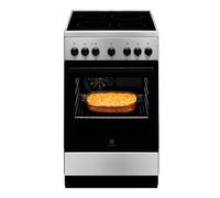 Electrolux LKR540066X - Cocina Vitrocerámica con 4 Zonas de cocción y Horno Eléctrico de 57 Litros