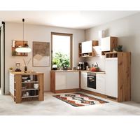 Cocina Winkelküche Isla de Cocina Roble Blanco Hilde 280CM respekta