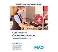 Cocina y restauración (Grupo Profesional E1). Personal laboral de Ministerios. Temario específico y test