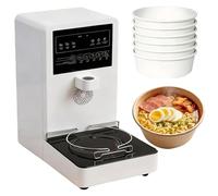Cocinador de Fideos Instantáneos de Autoservicio, Olla Comercial para Pasta de 2100W con 100 Tazones Desechables Adicionales para Tienda de Conveniencia, Escuela, Oficina o Cantina