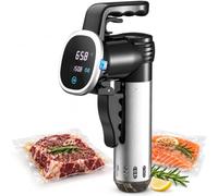 Cocinador de Precisión Sous Vide Circulador de Inmersión, 25-99,9°C | Calienta agua alrededor de alimentos sellados, hasta 99 h 59 min, panel digital, carne de res o mariscos