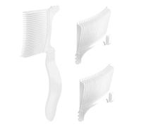 Cocinales de cabrés de desvanecimiento de corte de cabello - Caper Blending Beint, Barber Hair Cutting Guide set | Cornos antiestáticos planos planos y curvos de bordes de empuje, accesorios de peluqu