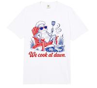 Cocinamos en Dawn Frog Chef Barbacoa Divertido Comfort Colors Adult Heavyweight T-Shirt