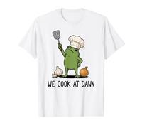 Cocinamos En Dawn Frog Funny Frog Meme Cocina Chef Culinario Camiseta gráfica económica