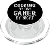 Cocinando De Día Jugador De Noche Hogar Profesional Chef Gamer PopSockets PopGrip para MagSafe
