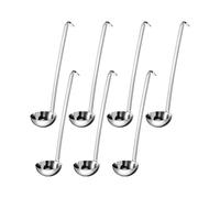 Cocinar 7-piece Set Stainless Steel Soup Ladles with Hook End Sturdy Long Handle Serving Ladles Dishwasher Safe Spoons Kitchens Accessories Servir