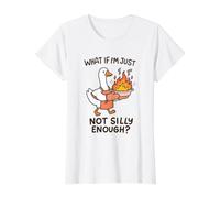 Cocinar ama de casa Ganso no lo Suficientemente Tonto Divertido Camiseta gráfica económica, Mujer, Blanco, XS