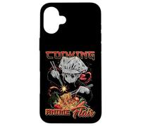 Cocinar Anime Flair Chibi Chef Fideos Lanzar Meme Carcasa para iPhone 16 Plus