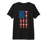 Cocinar Bandera Americana 4 de Julio Hombres Mujeres Cooker USA Camiseta Premium