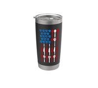 Cocinar Bandera Americana 4 de Julio Hombres Mujeres Cooker USA Vaso térmico de acero inoxidable de doble pared