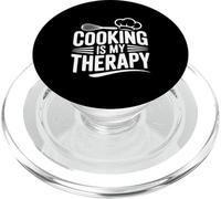 Cocinar es mi Terapia Funny Chef Life Quote PopSockets PopGrip para MagSafe
