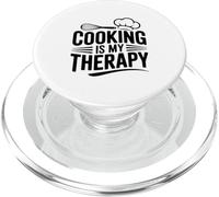 Cocinar es mi Terapia Funny Chef Life Quote PopSockets PopGrip para MagSafe