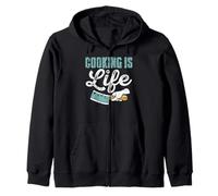 Cocinar Es Vida Frase Divertida De Chef Sudadera con Capucha