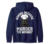 Cocinar Porque el Asesinato está Equivocado Black Cat Baker Culinary Chef Sudadera con Capucha
