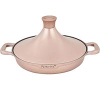 Cocinar Tajine Saffron 30 cm - Antiadherente - PFOA free- Apto para todas las placas - Oro rosa incl. guantes y fieltro