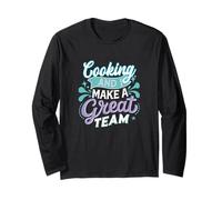 Cocinar y yo formo un Gran Equipo para Cocineros caseros Manga Larga