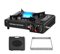 Cocinas de camping, cocina de mochila: 2 en 1 Parrilla y quemador de cocina para picnic, barbacoa de mesa, Tailgating y Senderismo - Solución compacta al aire libre para exteriores y viajes