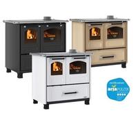 La Nordica Extraflame Cocina Estufa de Leña Familia 4,5 Capuchino 7,5 Kw 215 M ³