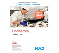 Cocinero/a (Grupo IV de Personal Laboral) en las islas de Gran Canaria y Tenerife. Temario y test