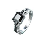 Cocinero Cosas Anillos negro joyería mujer anillo comprometido Accesorios nariz Anillos, 6, Metal, Sin piedras preciosas