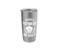 Cocinero Culinario Estoy Aquí Para Alimentar Tu Culo Cita Chef Cocina Vaso térmico de acero inoxidable de doble pared