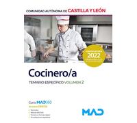 Cocinero de la Administración de la Comunidad de Castilla y León. Temario específico volumen 2