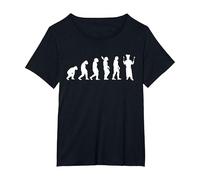 Cocinero Evolución Cocinar Chef Gastronomía Chef Hobby Camiseta, Mujer Tallas Grandes, Negro, 6XL Grande