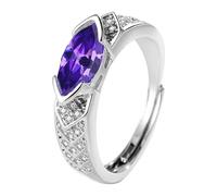 Cocinero Trucos Anillos Moda · Open End Design Cut Sparkling Zircon Ring Highlighting Individual Charm Accesorios Dardos Joyería, talla única, Metal, Ninguna piedra preciosa