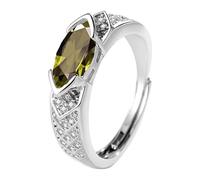 Cocinero Trucos Anillos Moda · Open End Design Cut Sparkling Zircon Ring Highlighting Individual Charm Accesorios Dardos Joyería, talla única, Metal, Ninguna piedra preciosa