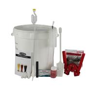 Cocinista Kit elaboración Cerveza casera 30 L con fermentador 1 ud, Grifo y airlock, chapador y 100 chapas, desinfectante sin aclarado, termómetro Adhesivo y Accesorios para embotellar fácil