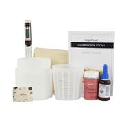 Cocinista Kit para hacer queso casero estándar con moldes, fermentos, cuajo, termómetro y tela Incluye cuaderno recetas para queso fresco, untable y curado